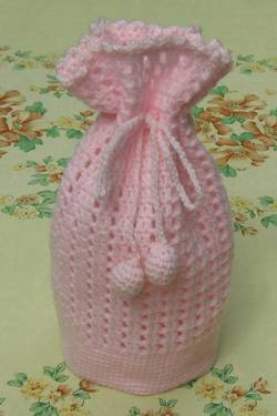 crocheted gift bag