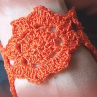 crocheted lotus flower