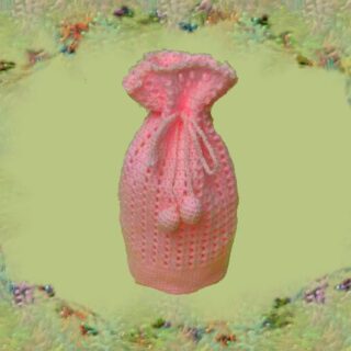 crocheted dorothy gift bag