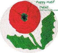 crochet poppy motif