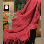 raspberry knitted afghan