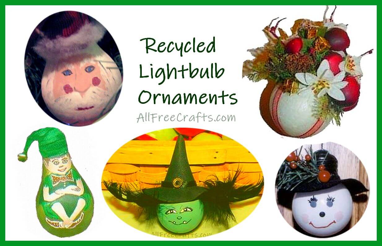 DIY recycled lightbulb ornaments