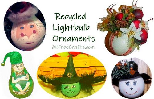 reusing lightbulbs as ornaments