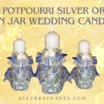 painted potpourri silver or gold mason jar wedding candles