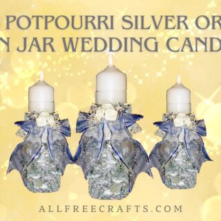 painted potpourri silver or gold mason jar wedding candles