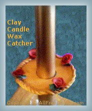 Clay Candle Wax Catchers