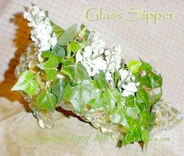floral glass slipper