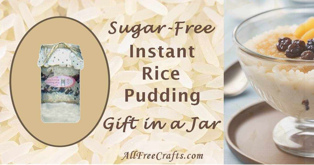 instant rice pudding mix in a jar