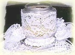 lace candle holders
