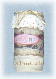 rice pudding mix in a jar