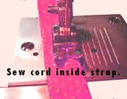 sew cord inside strap