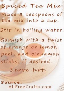 spiced tea directions label