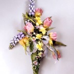 spring bouquet made from silk flowers