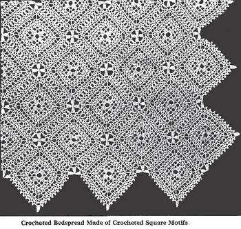 square motif bedspread