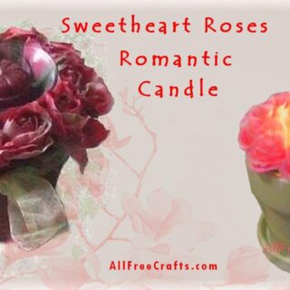 sweetheart roses candle