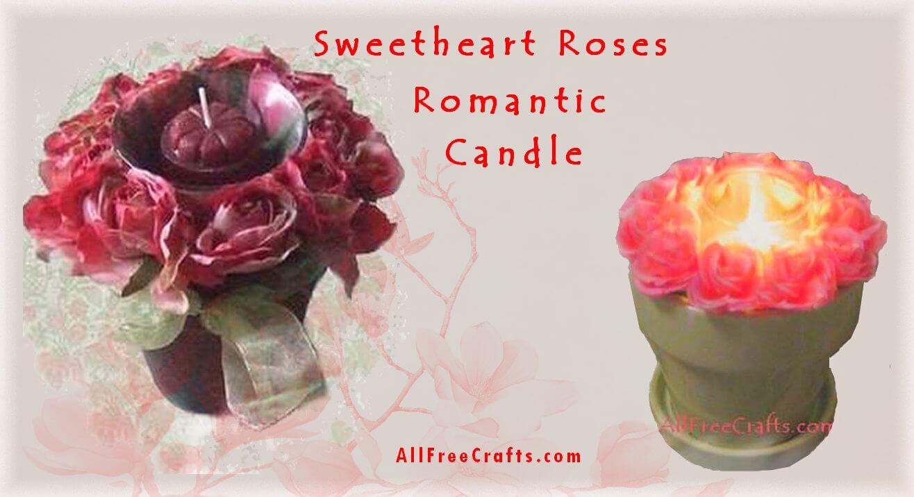 sweetheart roses candle