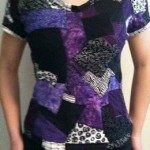 recycled fabric scraps t-shirt