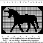 unicorn filet crochet chart
