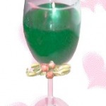 wine glass gel candle