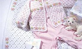 crocheted baby layette