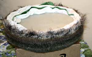 felting the cat bed