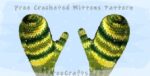 pair of crocheted mittens