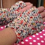 crochet fingerless mitts