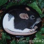 rock painting - mouse