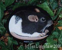 rock painting - mouse