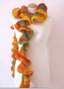 crocheted spiral scarf pattern