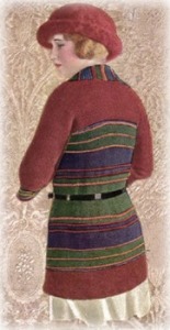 vintage knitting striped wool tuxedo