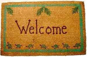 painted welcome mat