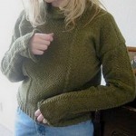 patternless knitted sweater