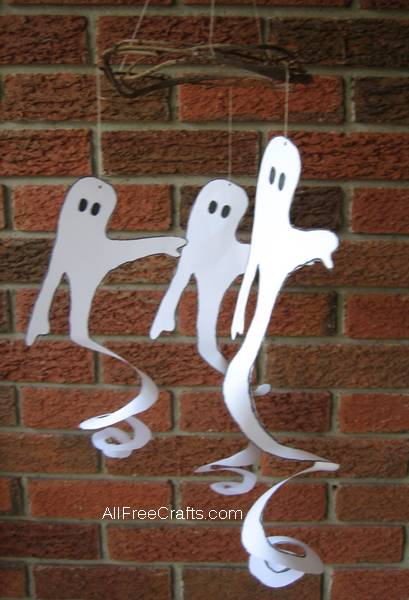 paper spiral hanging ghosts