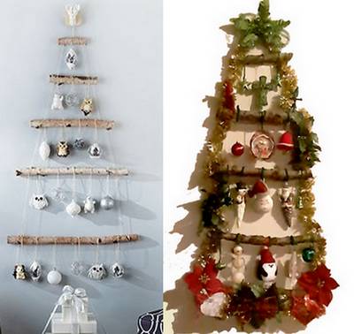 2 different Christmas wall trees