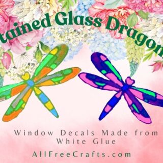 easy to make faux dragonfly window decals