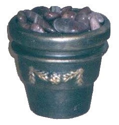 Faux Brass Clay Pot