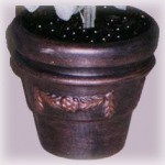 faux aged copper clay pot