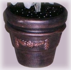 Faux Aged Copper Pot
