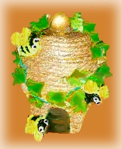 clay pot beehive decoration