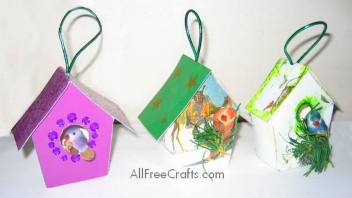 recycled-christmas-card-bird-houses