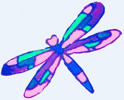 homemade dragonfly window decal