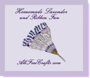homemade lavender and ribbon fan