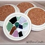 mosaic clay saucer coasters