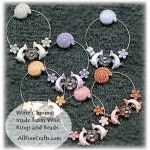Simple Homemade Wine Glass Charms using Wire Rings and Beads