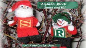 alphabet block santan and elf