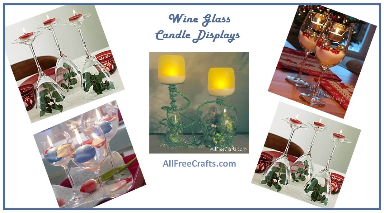 wine glass candle displays