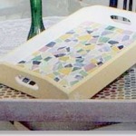 stained glass mosaic tray