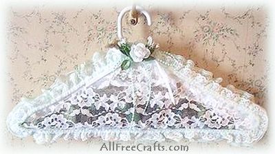 lace potpourri filled clothes hanger