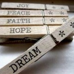 inspirational stamped clothespins